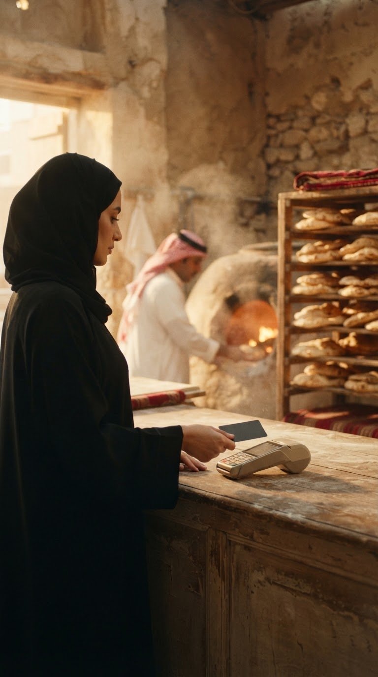 دفع بالبطاقة في مخبز