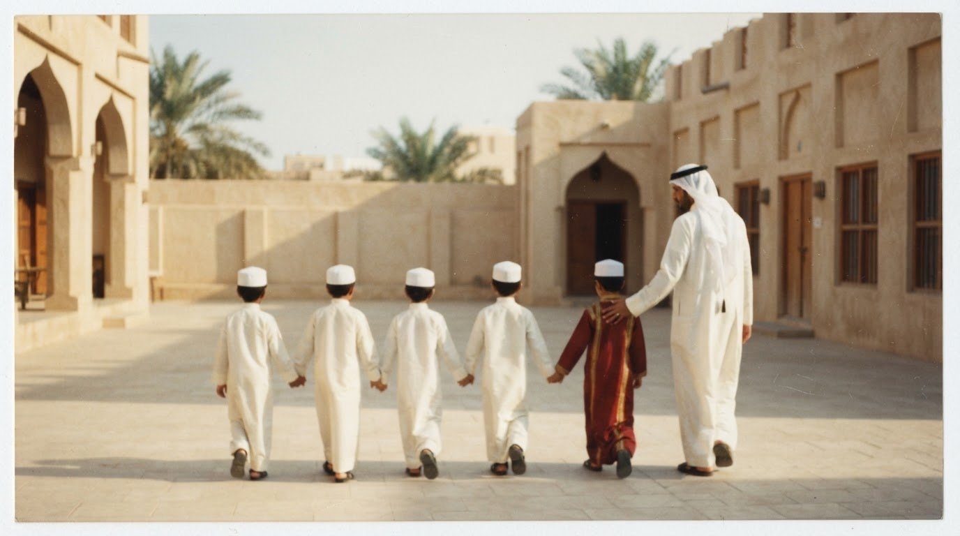 صورة أرشيفية لأطفال من بدايات المؤسسة