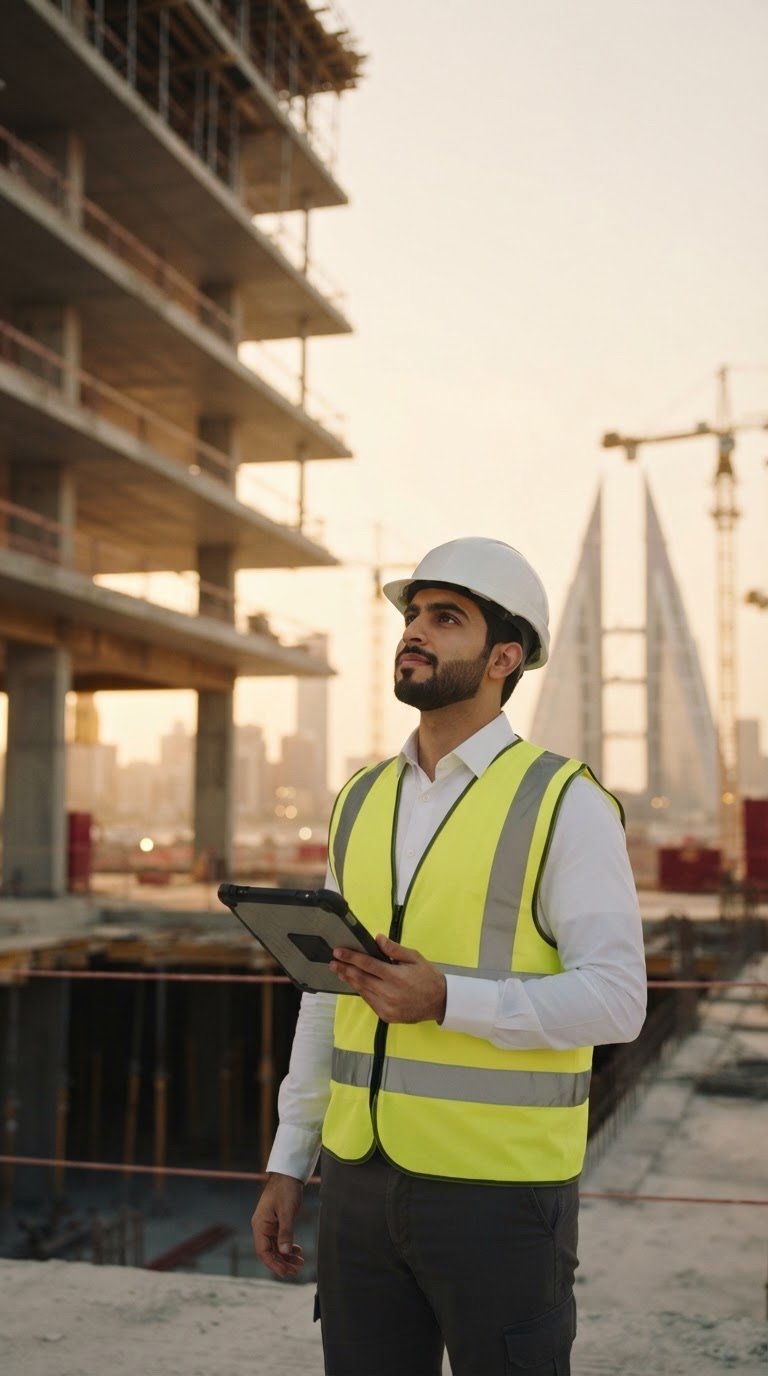 مهندس في موقع عمل